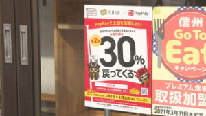 PayPay還元はじまる　 住民や店舗の反応は 上田市