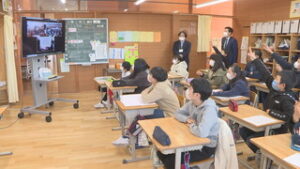 コロナ禍でもつながりを　本原小学校が福岡県の小学校と交流