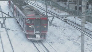 各地で積雪　交通機関に影響も　上田市