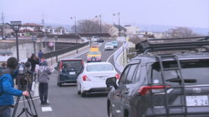 白鳥神社線・海野宿橋　被災から２年４か月ぶりの開通　東御市