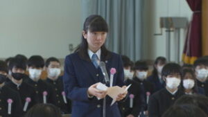 感染症対策とりながら　上田地域の中学校で卒業式