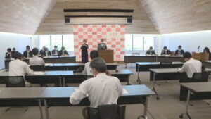 上田市長定例記者会見　６月補正予算案　上田市役所