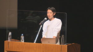 上田東創立１３０周年事業　オリンピックメダリスト渡部さん講演　上田市サントミューゼ