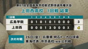 上田西高校軟式野球部　全国大会の試合結果　　