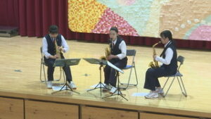 上田市立第三中学校吹奏楽部　サックス三重奏で東海大会へ