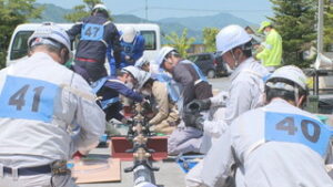 水道工事従事者が参加　県内で初　給水装置工事配管技能検定会　上田地域高等職業訓練センター