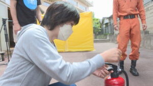 住宅密集地の火災に備え　上田市馬場町自治会で初の防災訓練