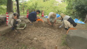 上田城本丸櫓の復元整備　発掘調査で東北櫓の中心位置が判明