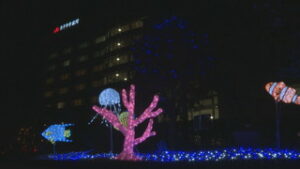 イルミネーションの季節始まる　丸子中央病院で点灯式　上田市　
