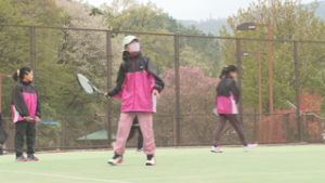 はりきりキッズ！　坂城町スポーツ少年団　ソフトテニス　坂城びんぐしの里公園