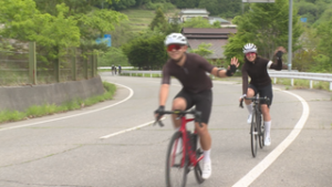 自転車で峠越え　ツール・ド・青木峠Ｒ１４３　青木村