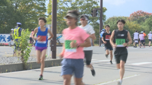 青空のもと 新コース駆け抜ける　上田古戦場ハーフマラソン　県営上田野球場周辺一帯