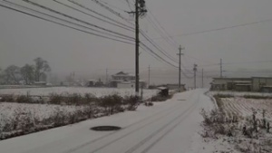 上田地域で雪　