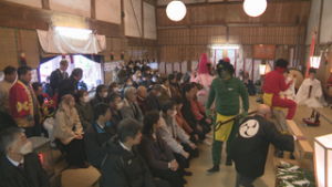 ３日の節分行事　山家神社　上田市真田町