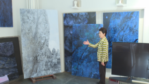 坂城町に構えた工房を美術館に　版画家 森仁志さんの作品を展示