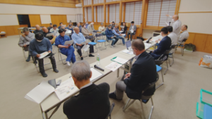 あおきネットワーク整備事業　第１期工事を前に　住民説明会はじまる　青木村