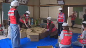 大雨災害に備え　秋和自治会で防災訓練　秋和自治会館