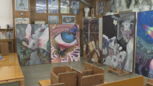 ３年連続　上田東高校美術班の絵画　国展入選　
