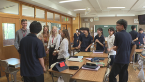 姉妹都市　マドラス市　北御牧中学校をアメリカの高校生が訪問
