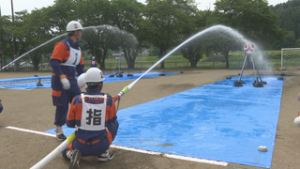 消防団や防災に関心を　青木村消防団　大会で体験会を開催　青木村