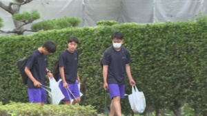 生まれ育った坂城町をきれいに　坂城中学校３年生　地域への貢献活動