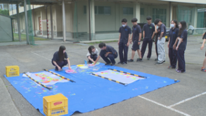 高校文化祭に向け準備すすむ　上田千曲高校　上田市
