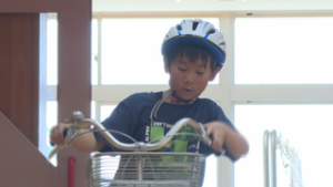 青木小自転車の大会　初の全国に向けて猛練習　青木小学校