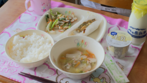 アスリート食を味わう　東御市立田中小学校