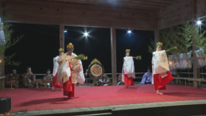 子檀嶺神社里社　秋季例大祭　宵祭りで初の能楽奉納　青木村田沢