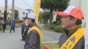 城下まちづくり未来会議　上田市立第四中学校であいさつ運動