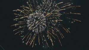 師走の風物詩へ　花火を楽しむ会　県営上田野球場