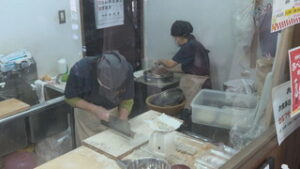 年越しそばの準備　東御市　道の駅雷電くるみの里