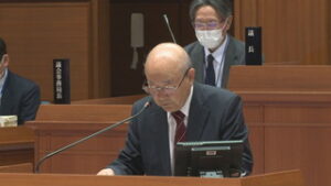 青木村議会開会　ガソリンスタンド事業継続を支援へ　青木村役場