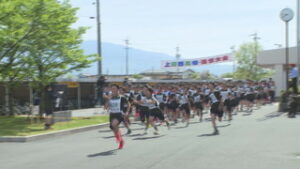 クラスの団結力を高めて　上田西高校強歩大会　上田市