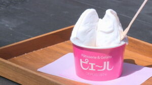 桜シーズン到来！　ピエールのジェラート「さくらミルク」上田市材木町