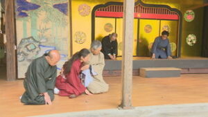 祢津東町歌舞伎保存会　４月２９日の公演にむけて稽古　東御市祢津