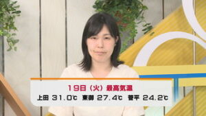 きょうも暑い日　上田３０℃超え