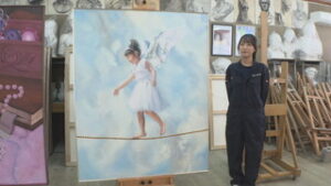 国展で作品入選　上田東高校　元島結生さん