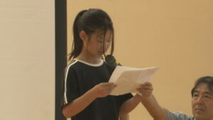 上田市内一部の小中学校で始業式　２学期はじまる　上田市立川辺小学校