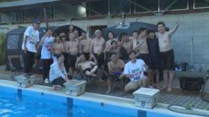３年生が探求学習　丸子中　プールサウナ体験会　上田市立丸子中学校