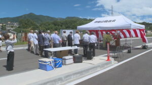 上田市　上野バイパス開通を前に　地元住民が安全祈願