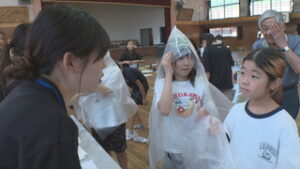 避難訓練と防災教室　上田市立北小学校
